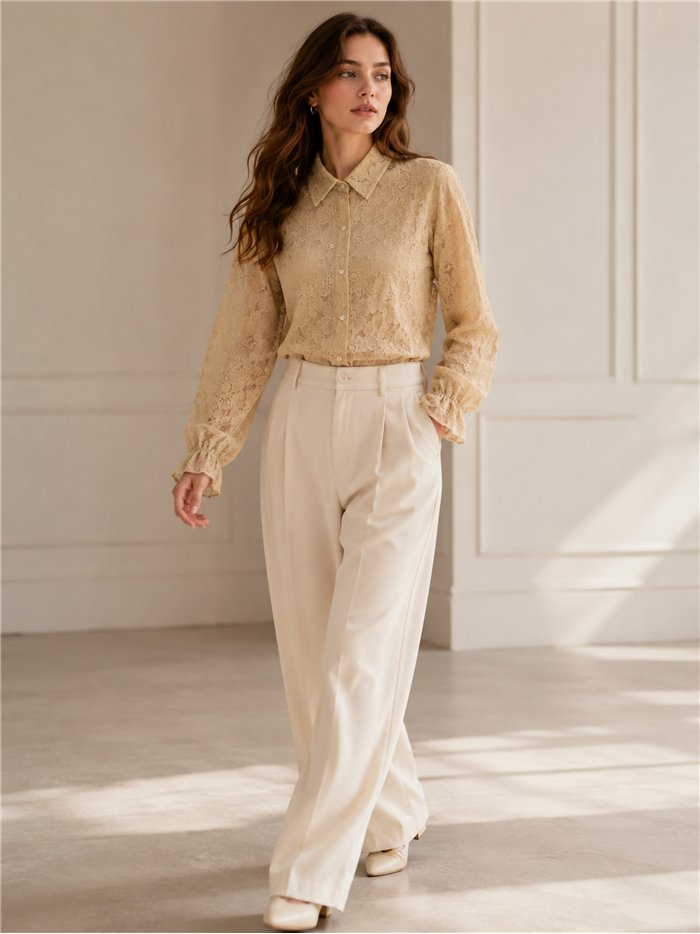 Floral lace shirt