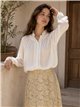 Falda midi de encaje floral