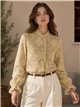 Blusa de renda com babados