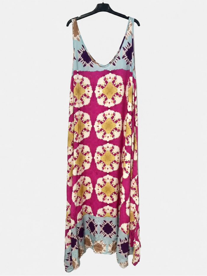 Vestido largo tirantes estampado