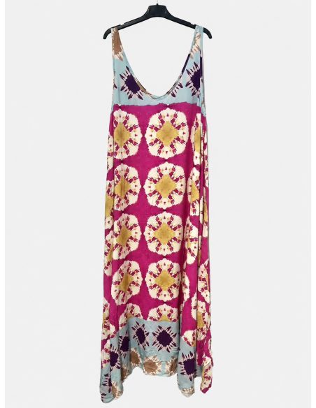 Vestido longo de alças com estampa | ZD-23088-6 | B2B