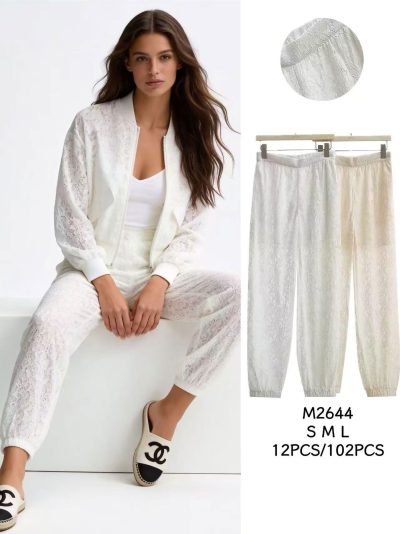 Pantalón jogger encaje floral 2