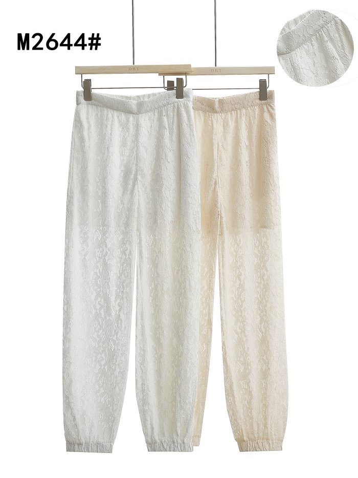 Pantalón jogger encaje floral