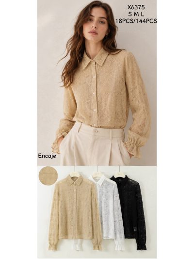 Camicia in pizzo floreale 2