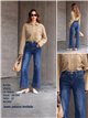 Jeans a gamba larga ricamati