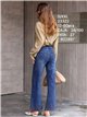 Jeans a gamba larga ricamati