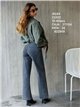 Jeans a gamba dritta con borchie