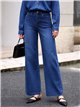Embroidered bow pocket straight jeans