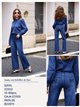 Embroidered bow pocket straight jeans