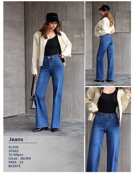 Jeans a gamba dritta con cintura intrecciata