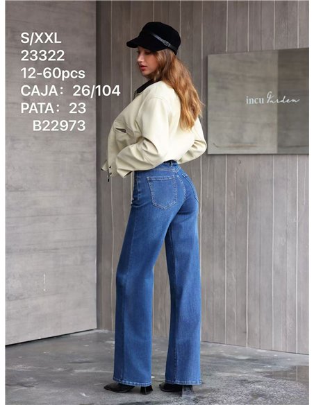 Jeans a gamba dritta con cintura intrecciata