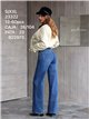 Jeans a gamba dritta con cintura intrecciata