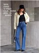 Jeans a gamba dritta con cintura intrecciata