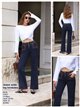 Weit geschnittene Jeans mit besticktem Bund und Ösen