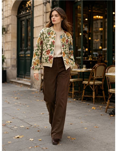 giacca bomber a fiori