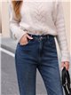 jeans a gamba dritta, lavaggio medio