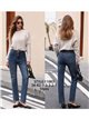 jeans a gamba dritta, lavaggio medio