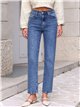 jeans a gamba dritta, lavaggio chiaro