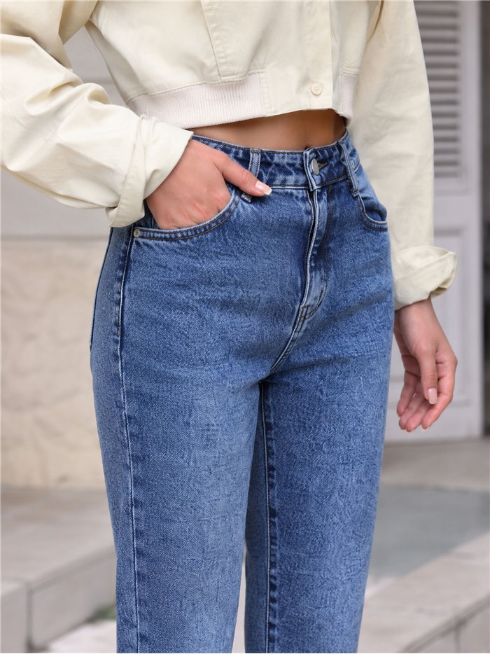 jeans a gamba dritta, lavaggio chiaro
