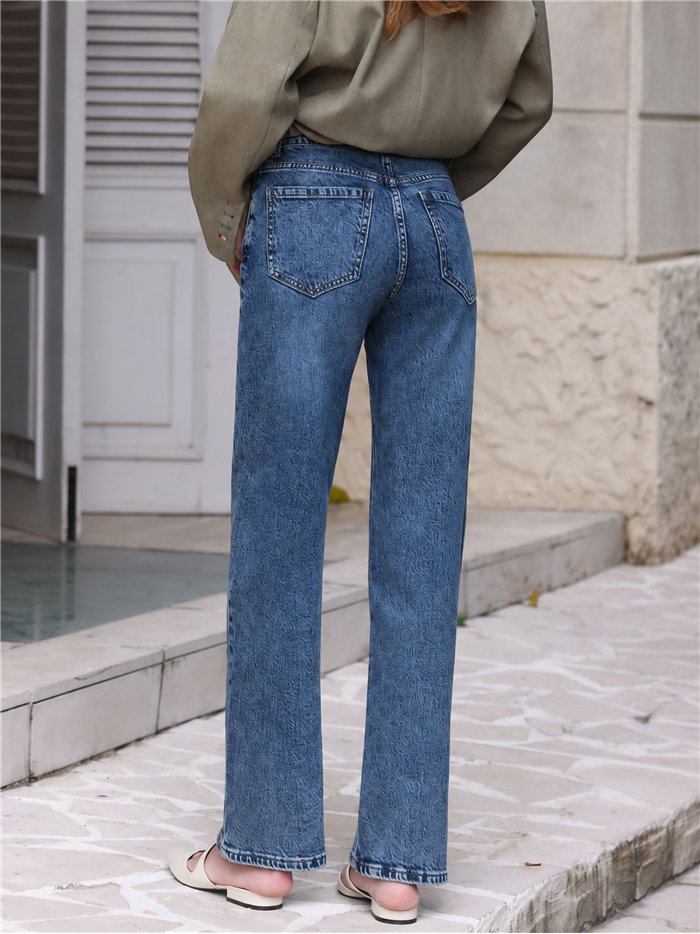 jeans basic a gamba larga