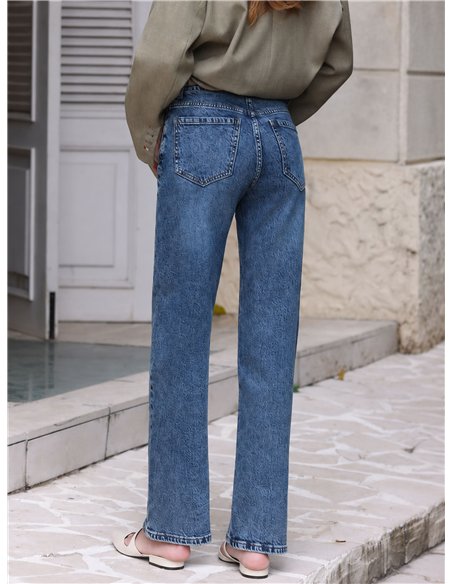 jeans basic a gamba larga