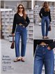 Jeans blu a palloncino