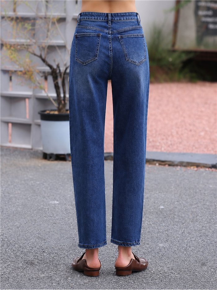 Jeans blu a palloncino