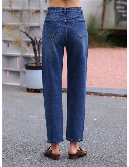 Jeans blu a palloncino