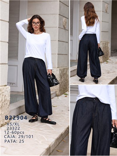 Dark denim balloon fit jeans 2