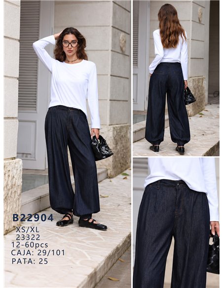 Jeans a palloncino in denim scuro