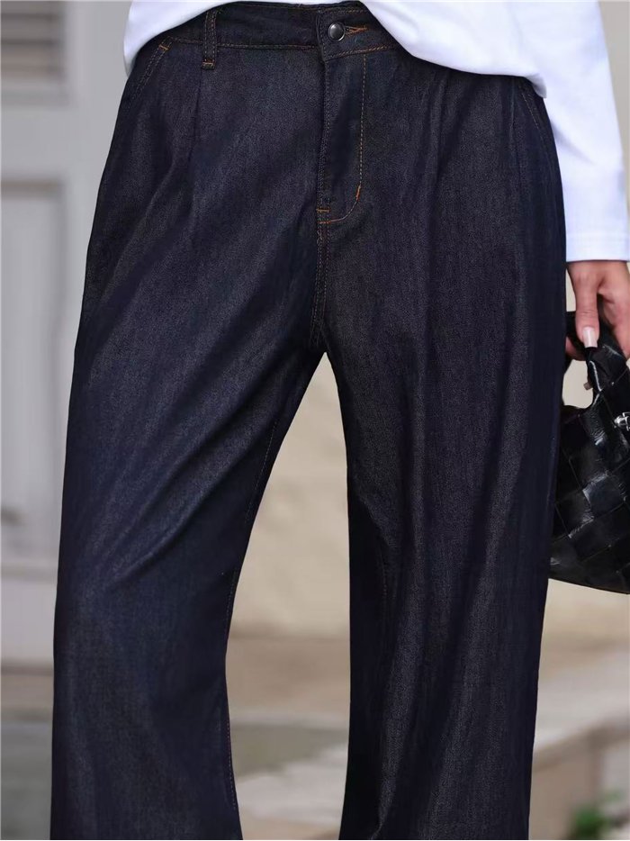 Jeans a palloncino in denim scuro