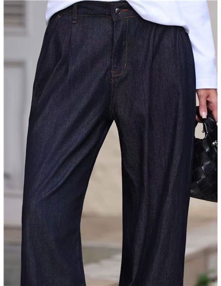 Jeans a palloncino in denim scuro