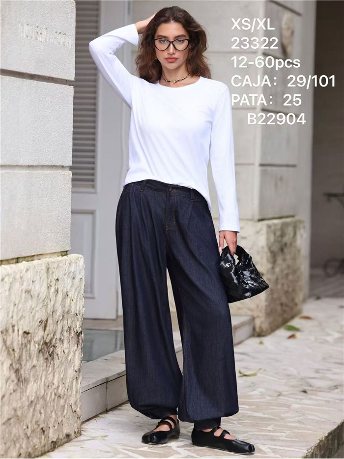 Jeans a palloncino in denim scuro