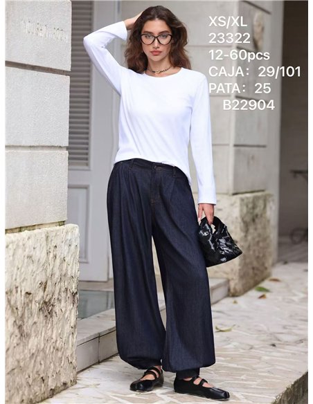 Jeans a palloncino in denim scuro