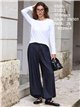 Jeans a palloncino in denim scuro
