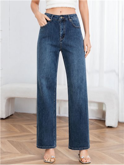 High-rise straight jeans