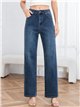 Jeans a vita alta e gamba dritta