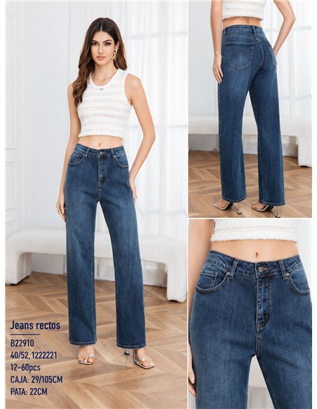 Jeans a vita alta e gamba dritta
