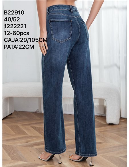 Jeans a vita alta e gamba dritta