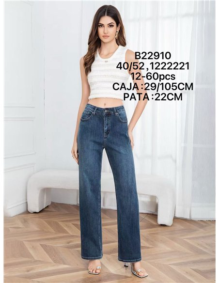 Jeans a vita alta e gamba dritta