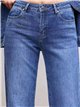 Jeans a gamba dritta con stelle borchiate