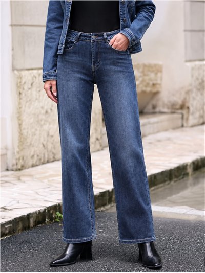 High-rise straight jeans