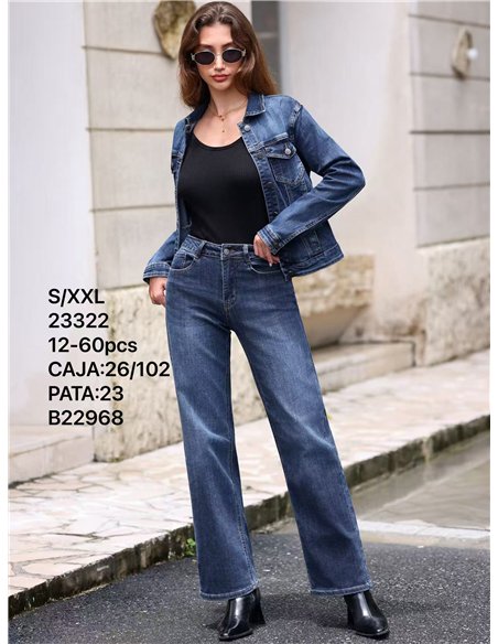 Jeans a vita alta e gamba dritta
