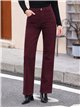 Jeans a gamba larga color bordeaux