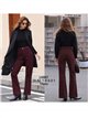 Jeans a gamba larga color bordeaux