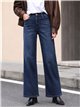 Jeans a gamba larga in denim scuro