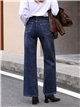 Jeans a gamba larga in denim scuro