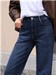 Jeans a gamba larga in denim scuro