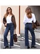 Jeans a gamba larga in denim scuro