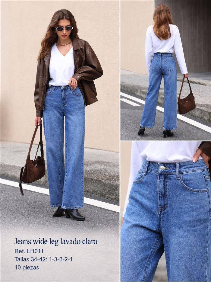 Jeans a gamba larga azzurri